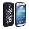 Yousave Accessories Samsung Galaxy S4 Floral Silicone Gel Case - Black