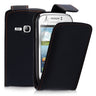 Samsung Galaxy Young Leather-Effect Flip Case - Black