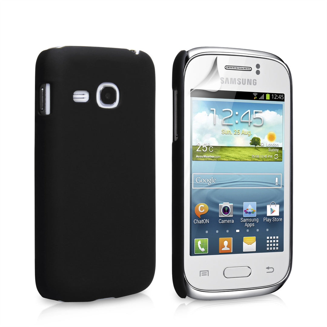 YouSave Accessories Samsung Galaxy Young Black Hybrid Case