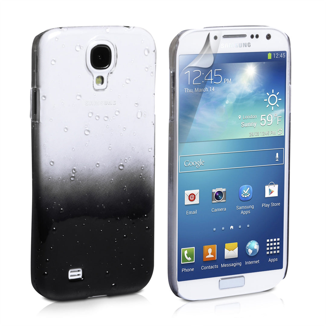 YouSave Accessories Samsung Galaxy S4 Raindrop Hard Case - Black