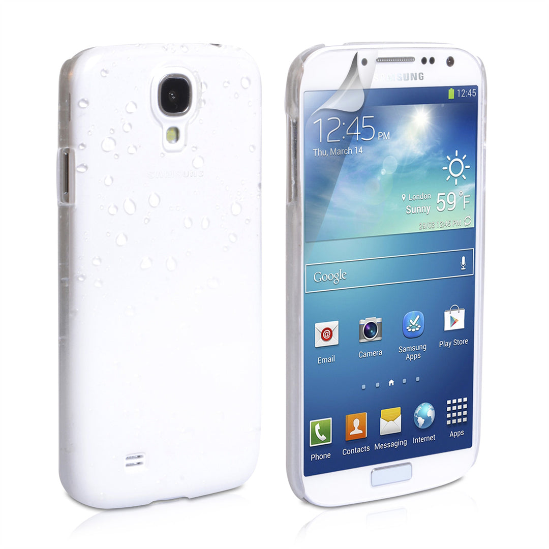 YouSave Accessories Samsung Galaxy S4 Raindrop Hard Case - White/Clear