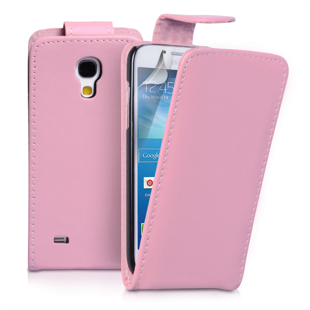 YouSave Samsung Galaxy S4 Mini Pink Leather Effect Flip Case