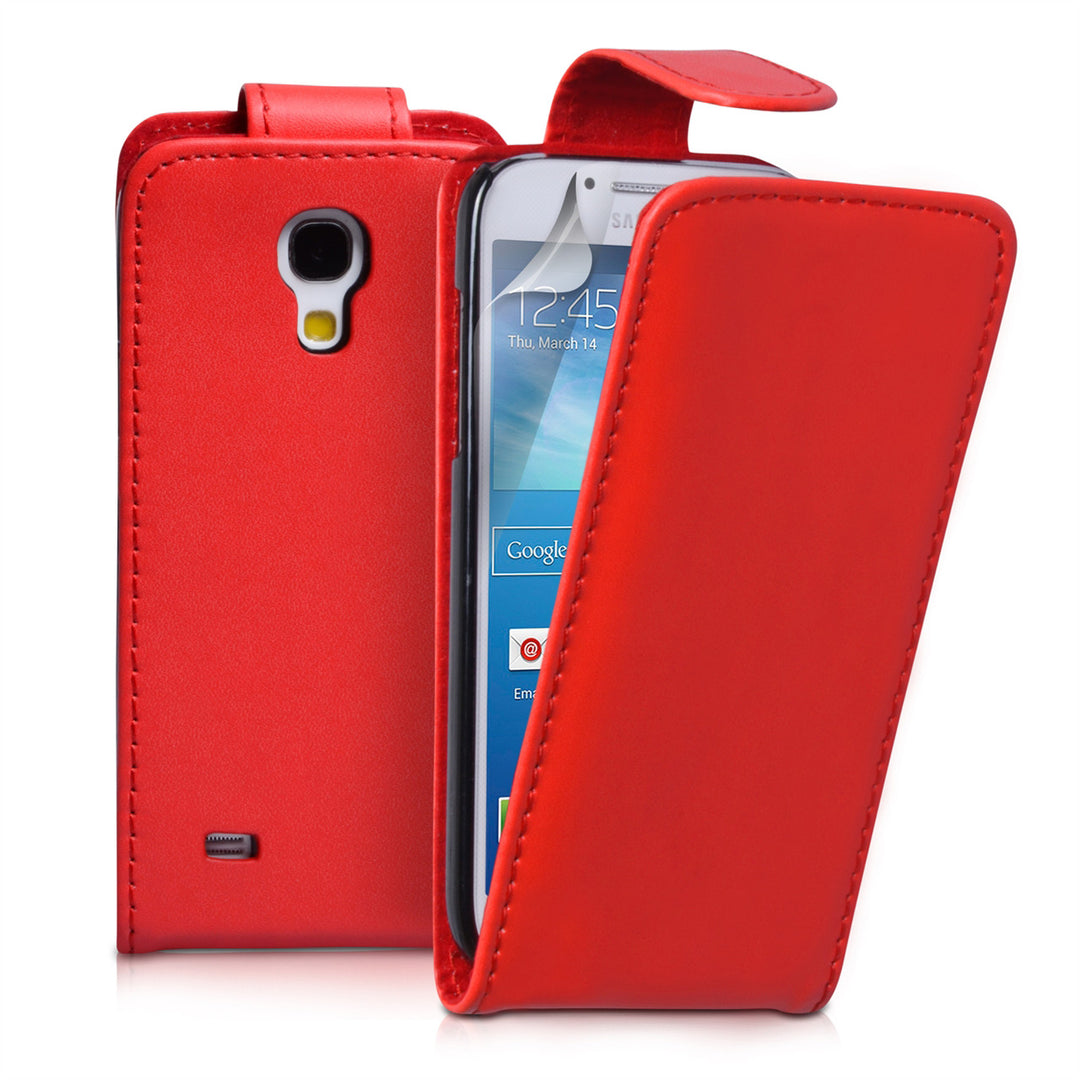 YouSave Samsung Galaxy S4 Mini Red Leather Effect Flip Case