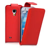 Yousave Accessories Samsung Galaxy S4 Mini Red Leather-Effect Flip Case