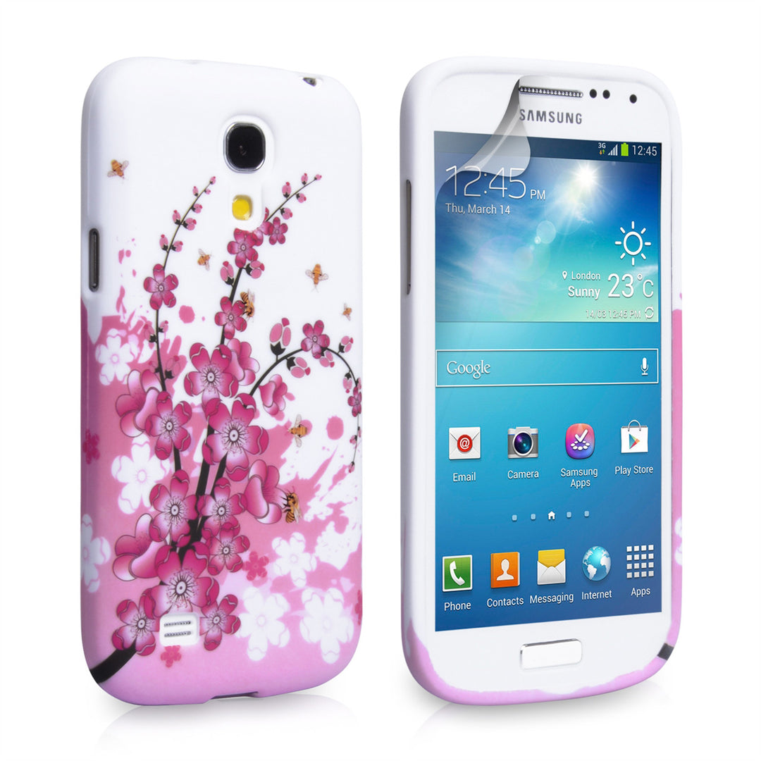 YouSave Samsung Galaxy S4 Mini Floral Bee Silicone Gel Case