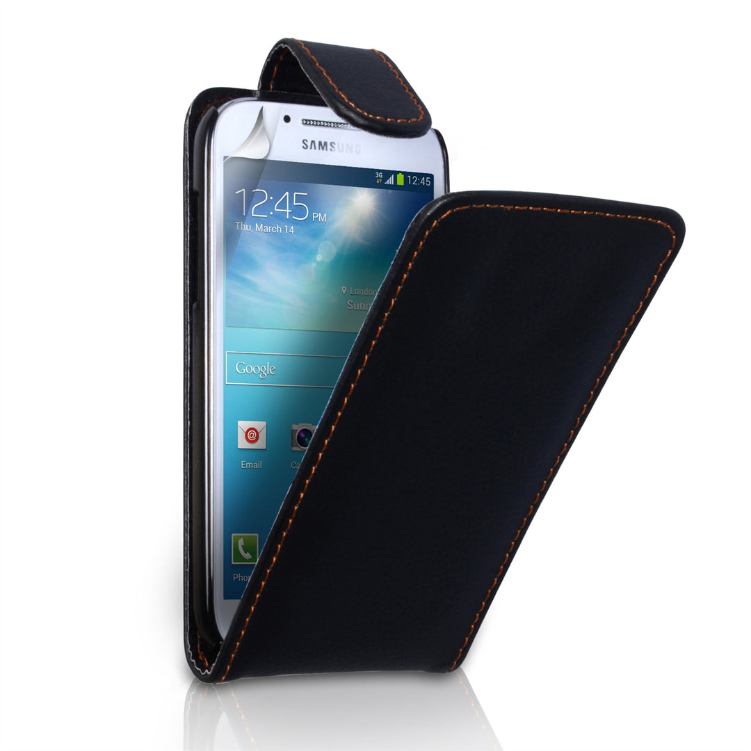 YouSave Samsung Galaxy S4 Mini Leather Effect Flip Case - Black