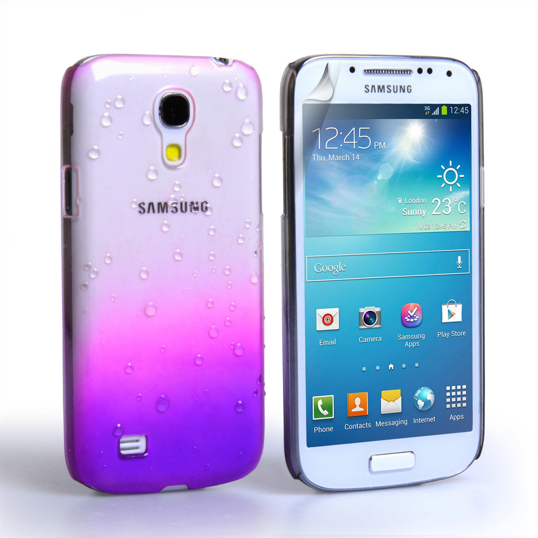 YouSave Accessories Samsung Galaxy S4 Mini Purple Raindrop Hard Case