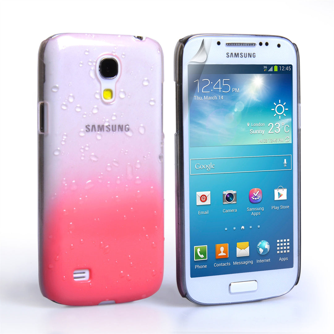 YouSave Accessories Samsung Galaxy S4 Mini Pink Raindrop Hard Case