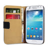 Yousave Accessories Samsung Galaxy S4 Mini Real Leather Wallet Case - Black