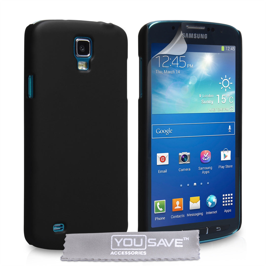 YouSave Accessories Samsung Galaxy S4 Active Hard Hybrid Case - Black