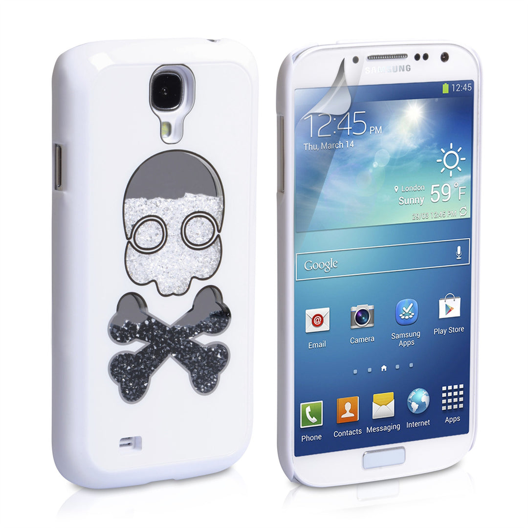 YouSave Accessories Samsung Galaxy S4 Skull Hard Case - White