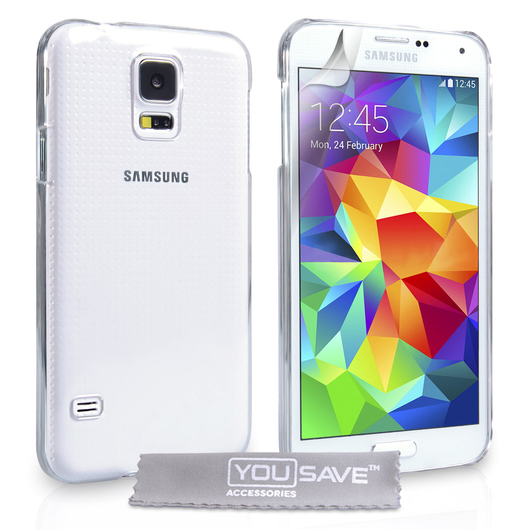 YouSave Accessories Samsung Galaxy S5 Hard Case - Crystal Clear