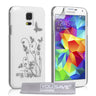 Yousave Accessories Samsung Galaxy S5 Floral Butterfly Hard Case - White-Silver