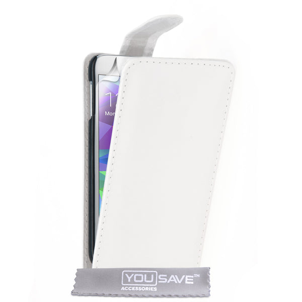 YouSave Accessories Samsung Galaxy S5 Leather-Effect Flip Case - White