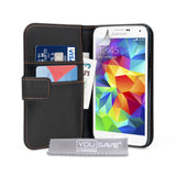 Caseflex Samsung Galaxy S5 Real Leather Wallet Case - Black