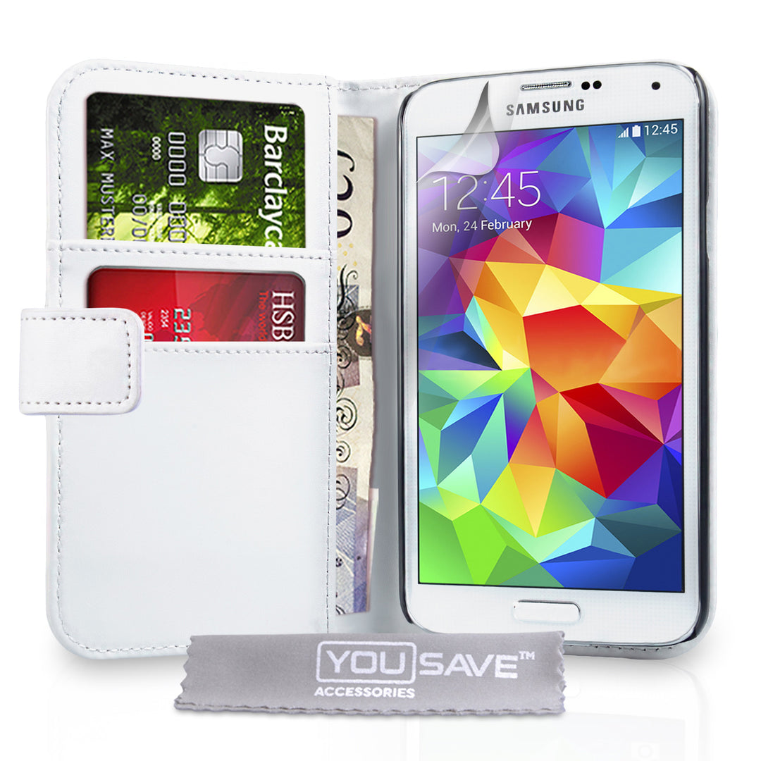 YouSave Samsung Galaxy S5 Leather-Effect Wallet Case - Black