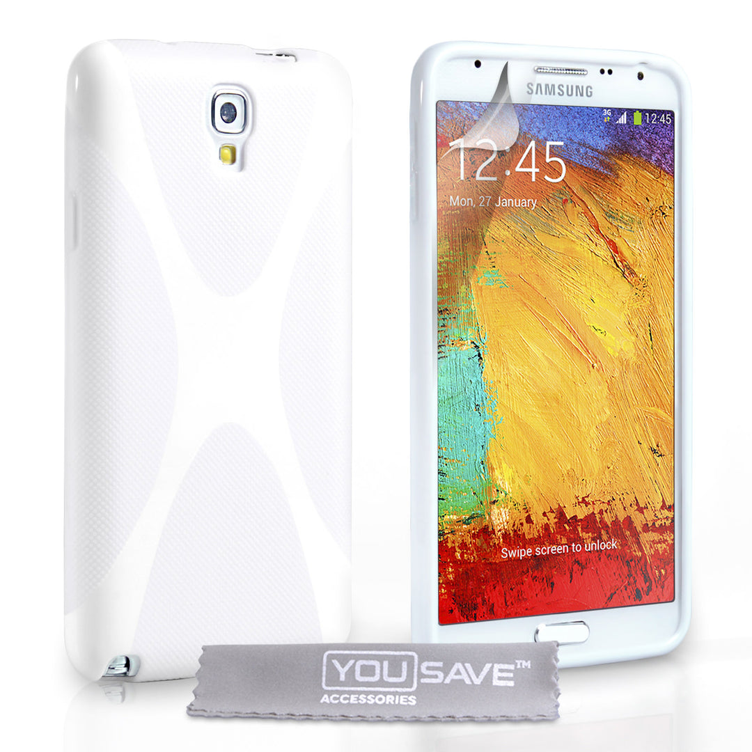 YouSave Samsung Galaxy Note 3 Neo Silicone Gel X-Line Case - White