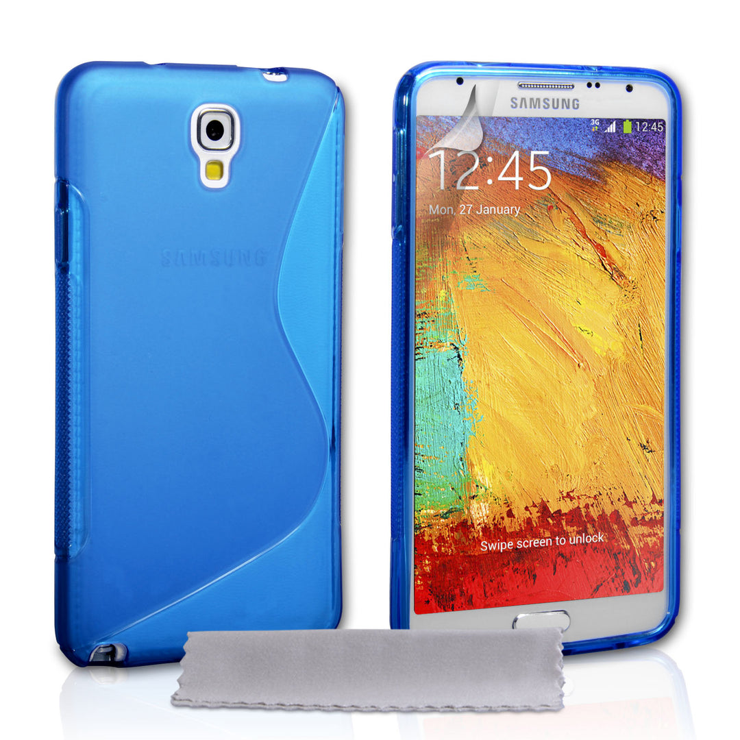 Caseflex Samsung Galaxy Note 3 Neo Silicone Gel S-Line Case - Blue