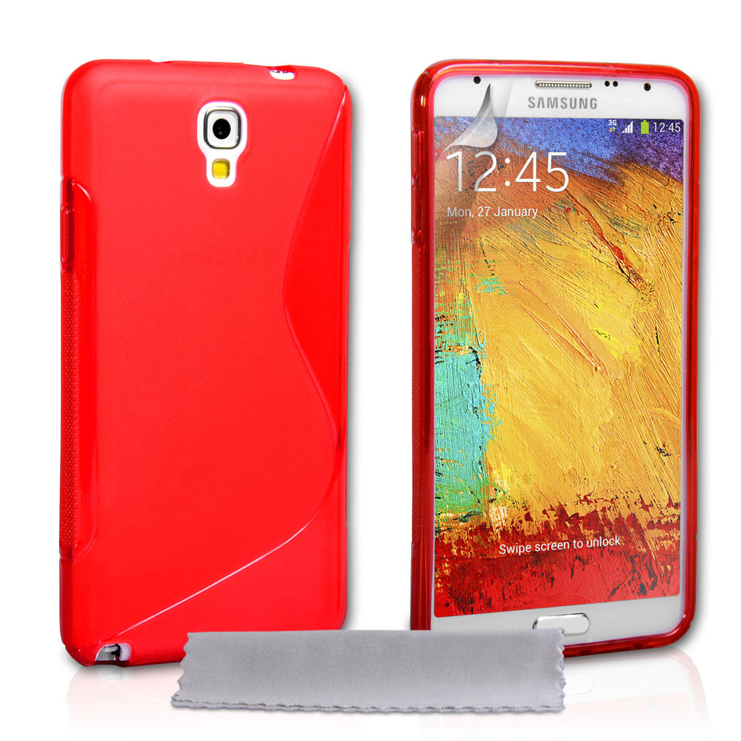 Caseflex Samsung Galaxy Note 3 Neo Silicone Gel S-Line Case - Red
