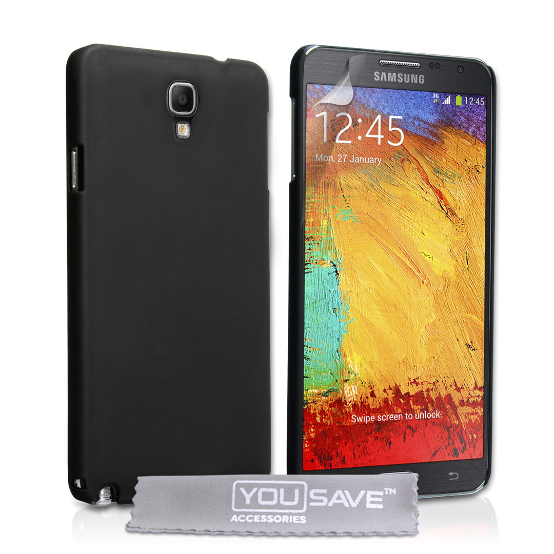 YouSave Accessories Samsung Galaxy Note 3 Neo Hard Hybrid Case - Black