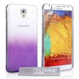 YouSave Samsung Galaxy Note 3 Neo Raindrop Hard Case - Purple-Clear
