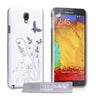 Yousave Accessories Samsung Galaxy Note 3 Neo Floral Butterfly Hard Case - White-Silver