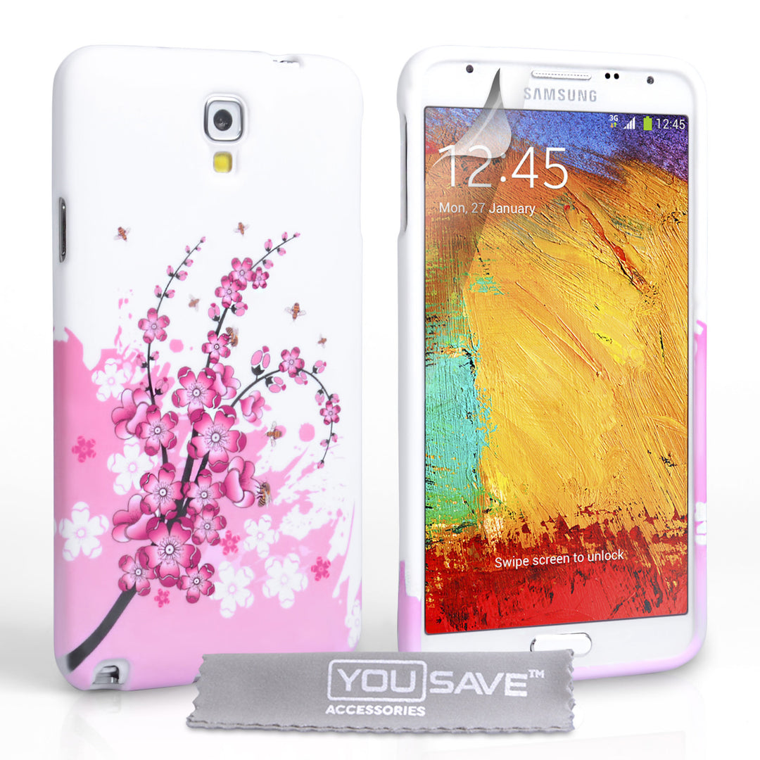 YouSave Samsung Galaxy Note 3 Neo Floral Bee Silicone Gel Case