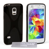 YouSave Samsung Galaxy S5 Mini Silicone Gel X-Line Case - Black