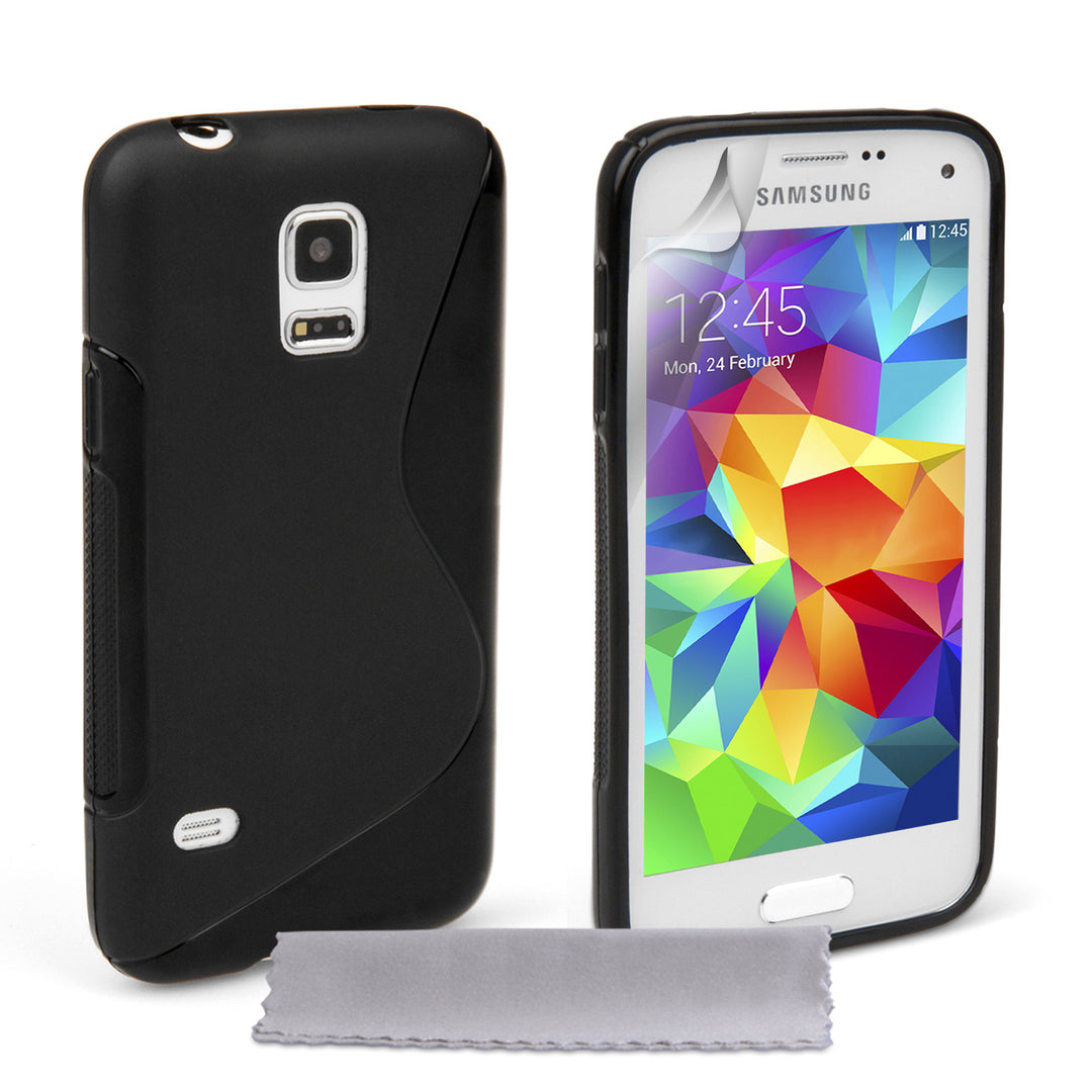 Caseflex Samsung Galaxy S5 Mini Silicone Gel S-Line Case - Black