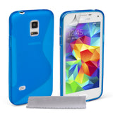 Caseflex Samsung Galaxy S5 Mini Silicone Gel S-Line Case - Blue