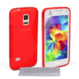 Caseflex Samsung Galaxy S5 Mini Silicone Gel S-Line Case - Red
