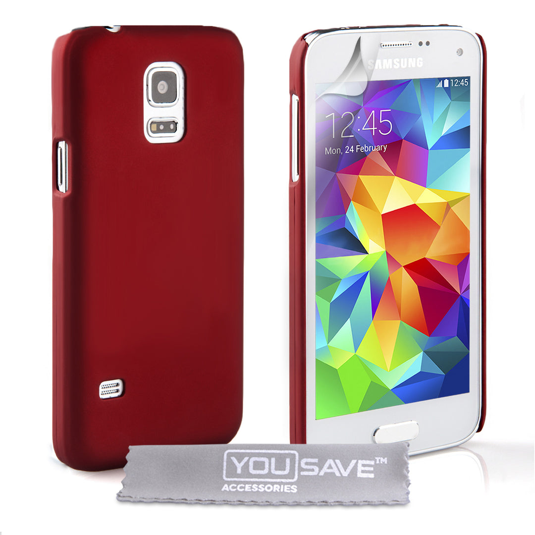 YouSave Accessories Samsung Galaxy S5 Mini Hard Hybrid Case - Red