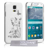 Yousave Accessories Samsung Galaxy S5 Mini Floral Butterfly Hard Case White-Silver