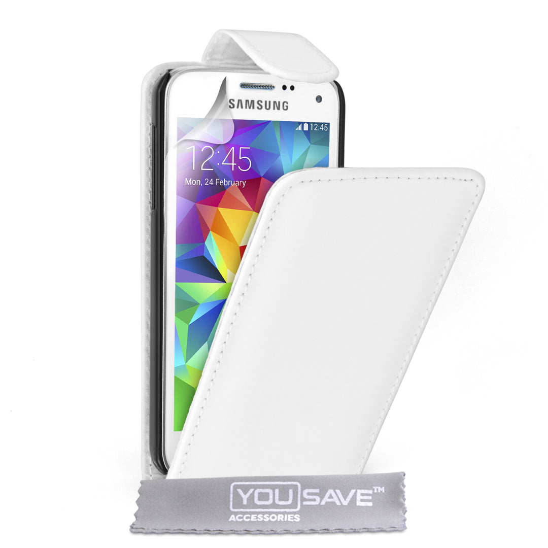 YouSave Samsung Galaxy S5 Mini Leather-Effect Flip Case - White