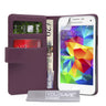 Samsung Galaxy S5 Mini Leather-Effect Wallet Case - Purple