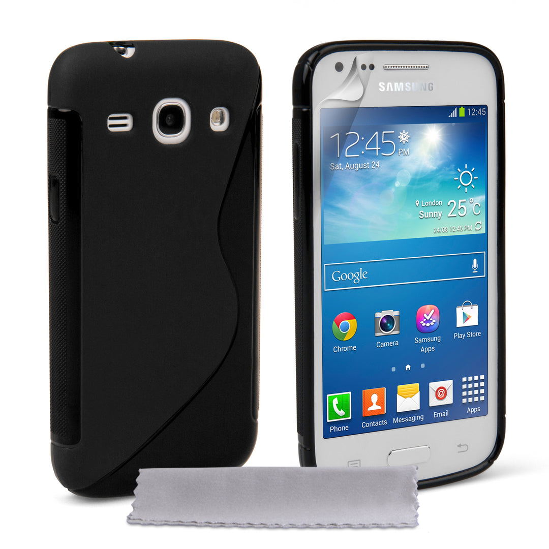 Caseflex Samsung Galaxy Core Plus Silicone Gel S-Line Case - Black
