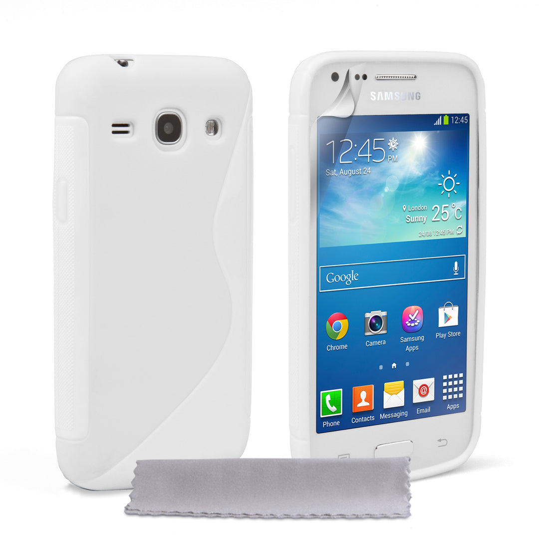 Caseflex Samsung Galaxy Core Plus Silicone Gel S-Line Case - White