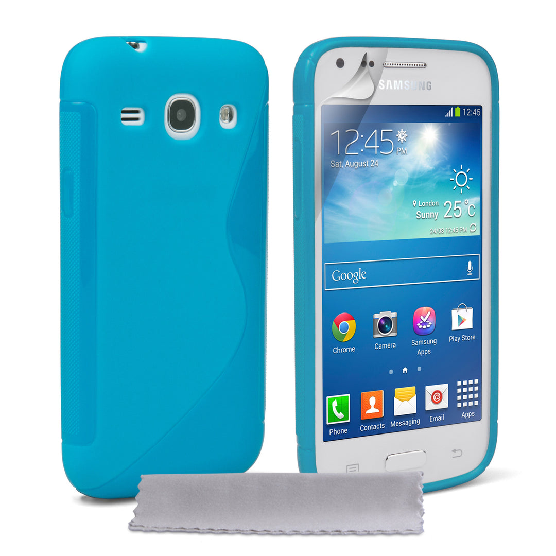 Caseflex Samsung Galaxy Core Plus Silicone Gel S-Line Case - Blue