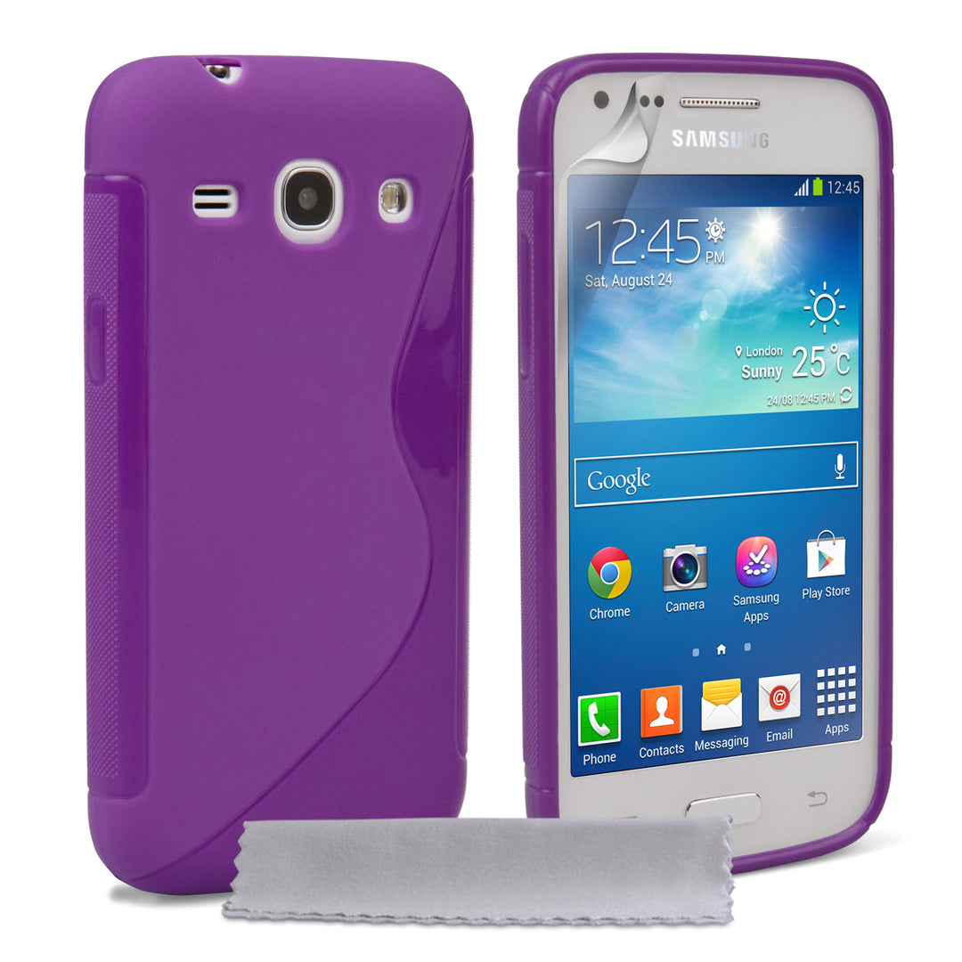 Caseflex Samsung Galaxy Core Plus Silicone Gel S-Line Case - Purple