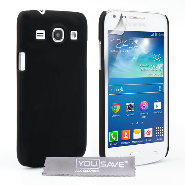 YouSave Accessories Samsung Galaxy Core Plus Hard Hybrid Case - Black