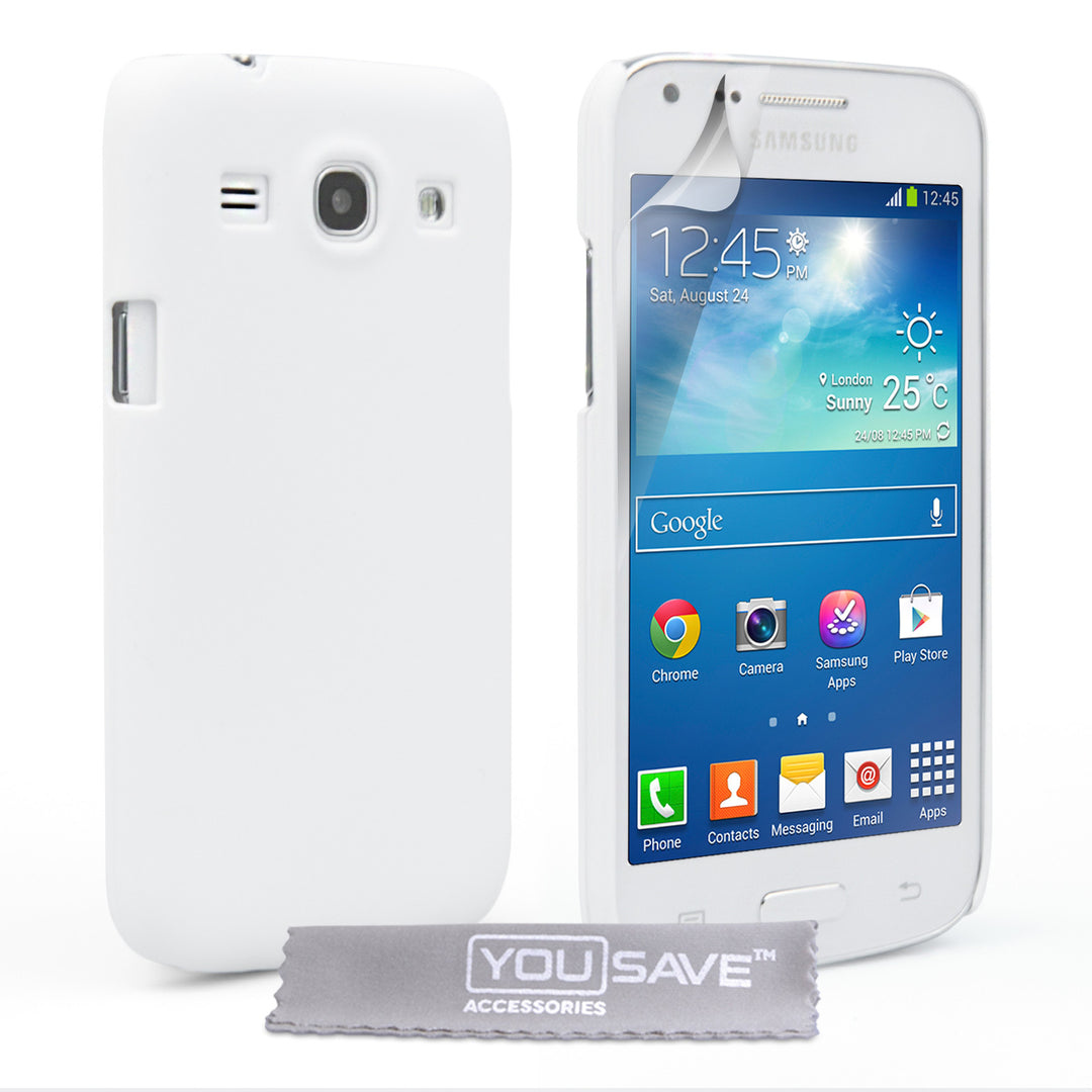 YouSave Accessories Samsung Galaxy Core Plus Hard Hybrid Case - White