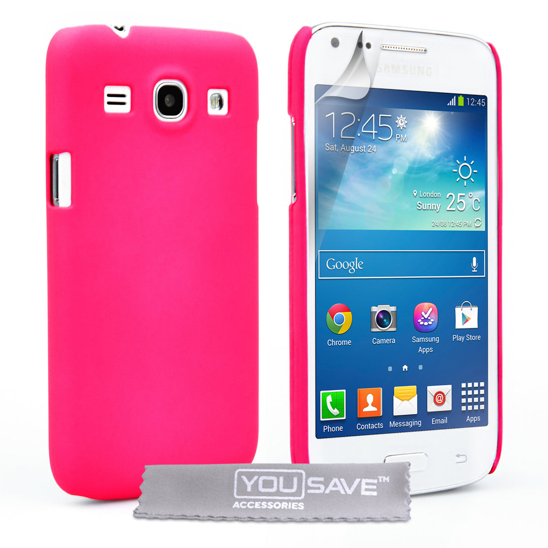 YouSave Samsung Galaxy Core Plus Hard Hybrid Case - Hot Pink