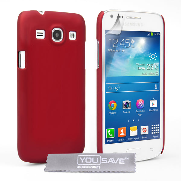 YouSave Accessories Samsung Galaxy Core Plus Hard Hybrid Case - Red