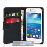 YouSave Samsung Galaxy Core Plus Leather-Effect Wallet Case - Black