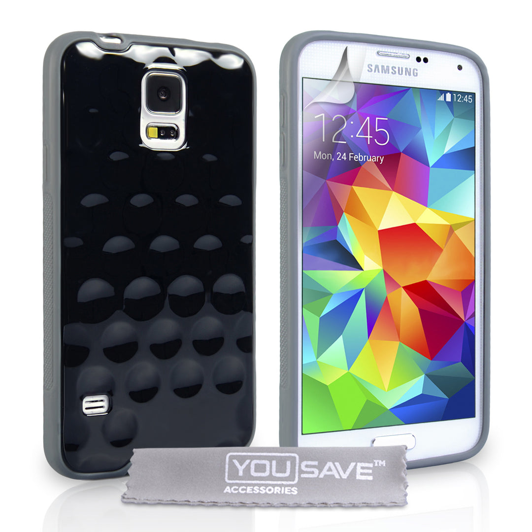 YouSave Accessories Samsung Galaxy S5 Bubble Case - Black