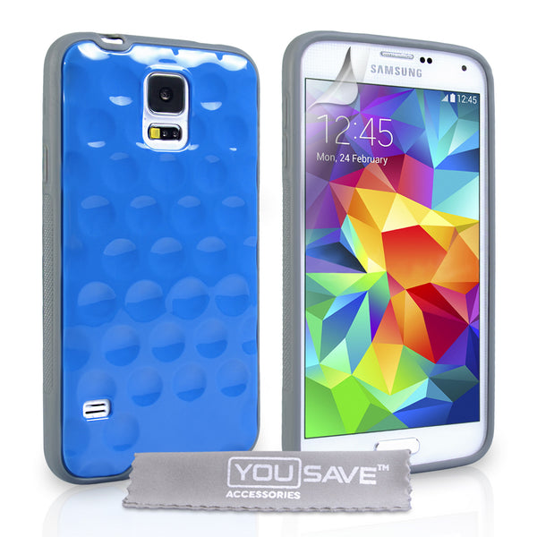 YouSave Accessories Samsung Galaxy S5 Bubble Case - Blue