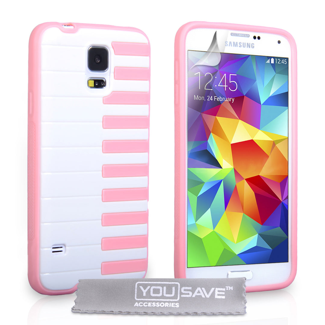 YouSave Accessories Samsung Galaxy S5 Piano Gel Case  - Pink