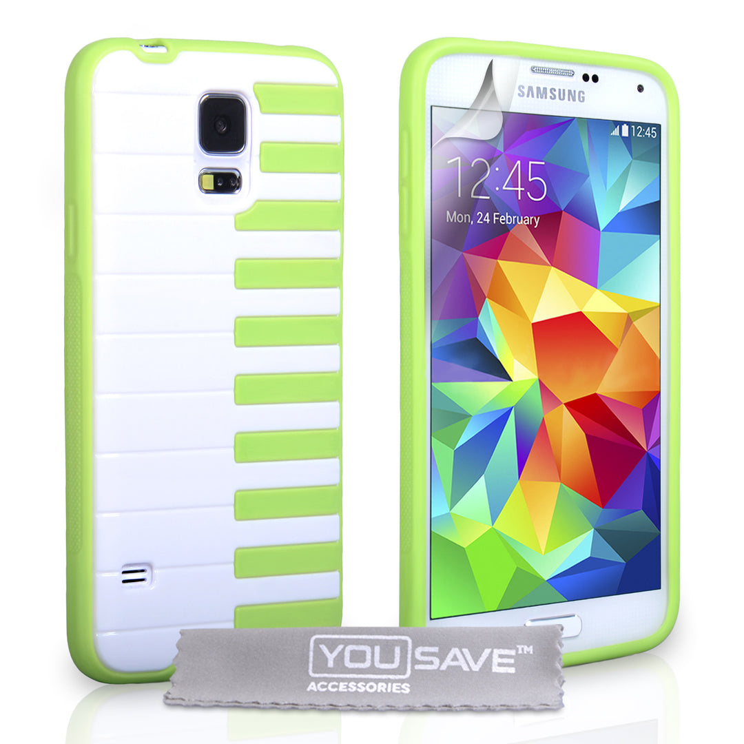 YouSave Accessories Samsung Galaxy S5 Piano Gel Case  - Green
