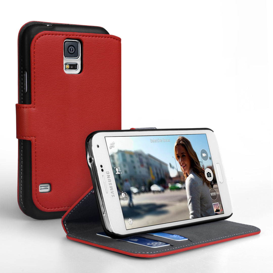 YouSave Accessories Samsung Galaxy S5 PU Wallet Stand Case – Red