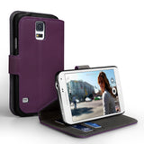 YouSave Accessories Samsung Galaxy S5 PU Wallet Stand Case – Purple